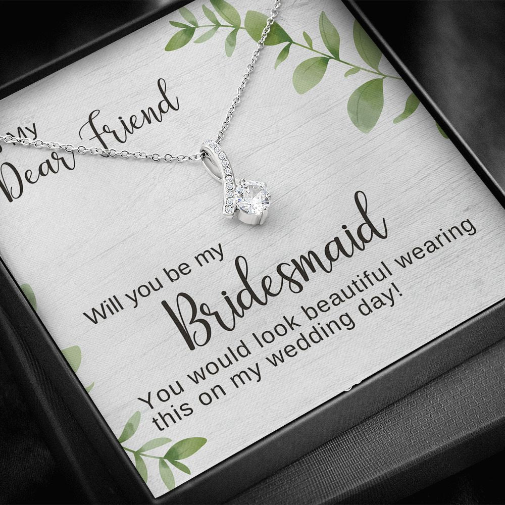 Friend Bridesmaid Proposal Necklace, Alluring Beauty Pendant