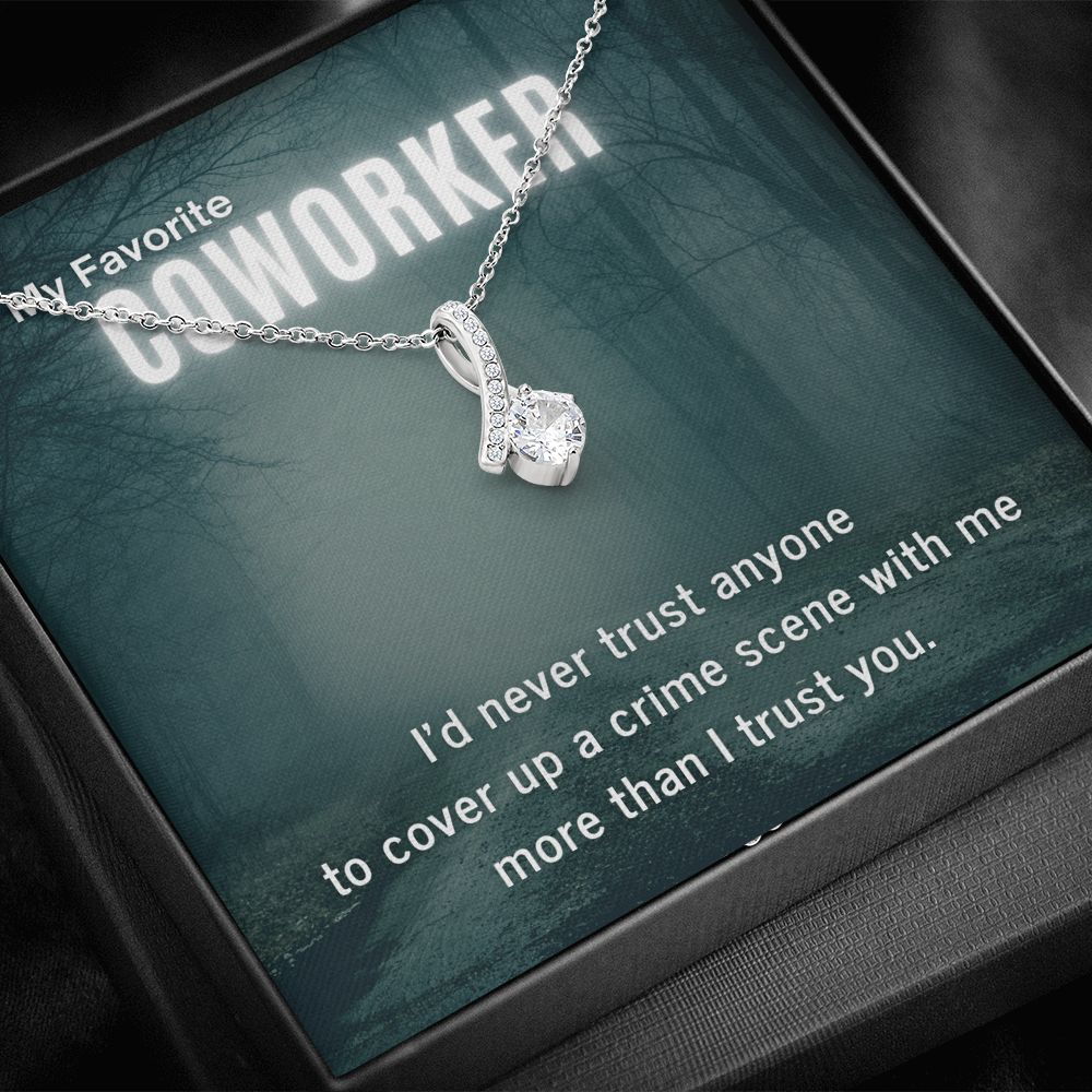True Crime Junkie Gift for Coworker Pendant Necklace