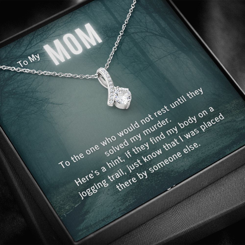 True Crime Junkie Gift for Mom Pendant Necklace
