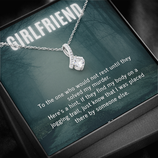 True Crime Junkie Gift for Girlfriend, Pendant Necklace