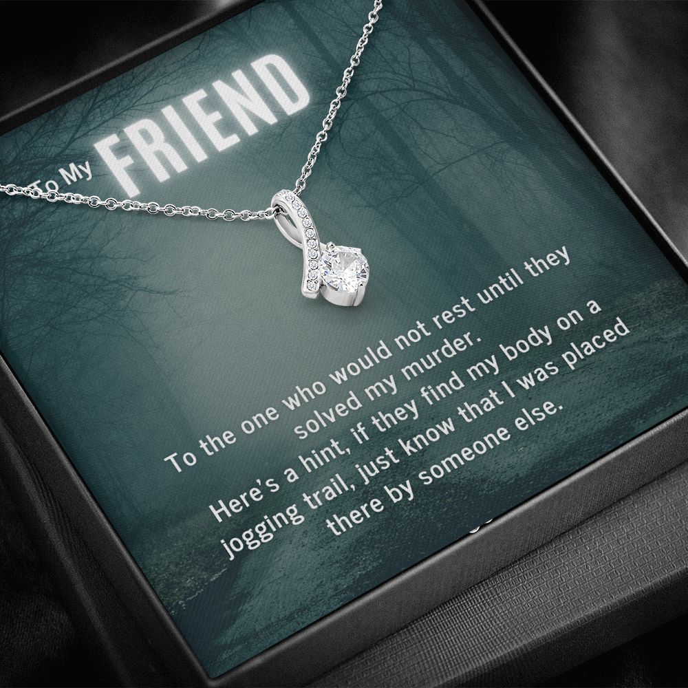 True Crime Junkie Gift for Friend Pendant Necklace