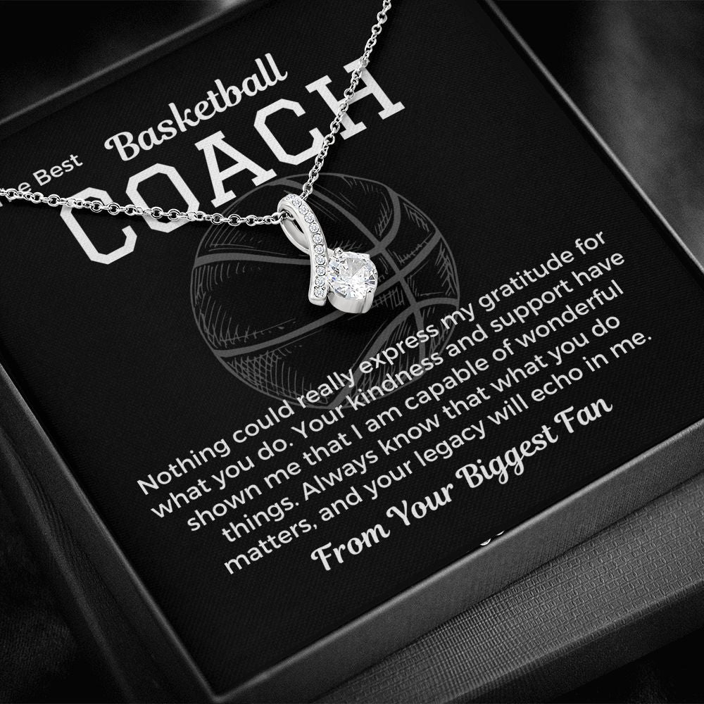 Basketball Coach Gift, Pendant Necklace