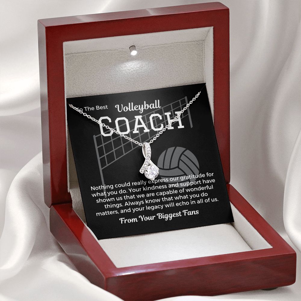 Gift To Volleyball Coach From Team, Pendant Necklace