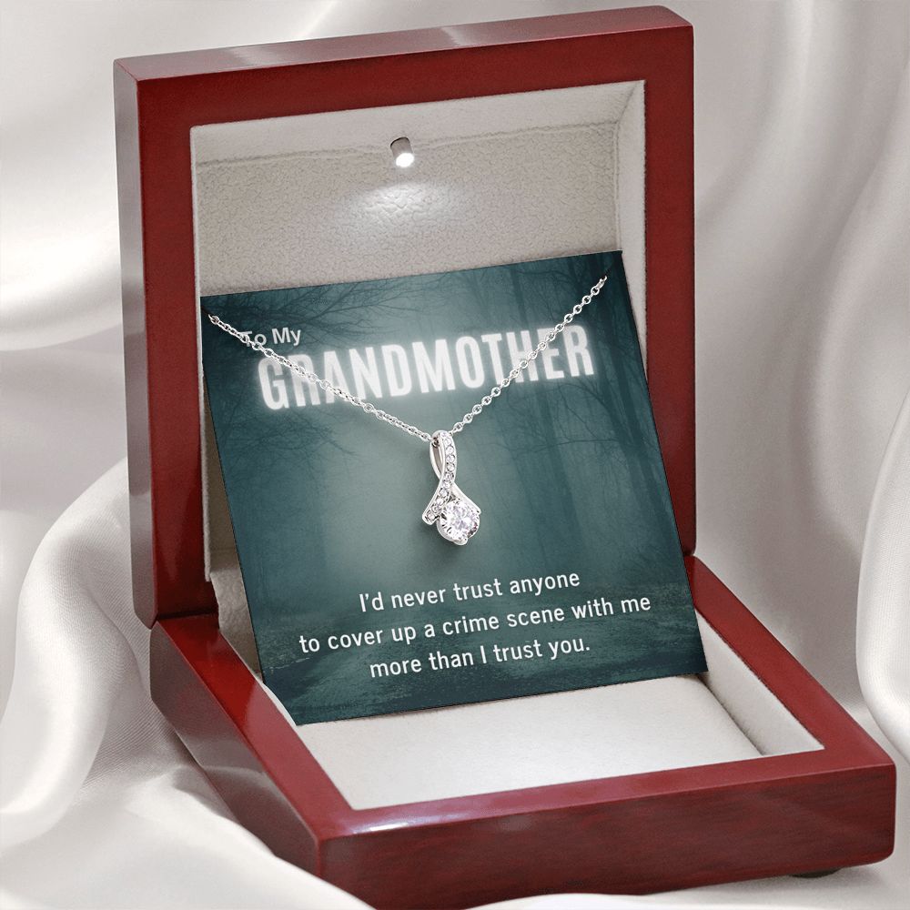 True Crime Junkie Gift for Grandmother Pendant Necklace