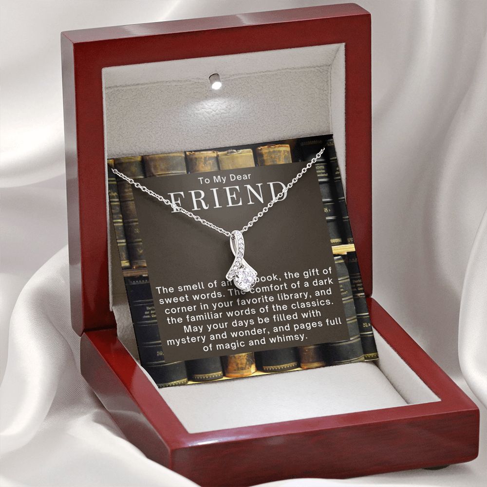 Dark Academia Friend Gift Pendant Necklace