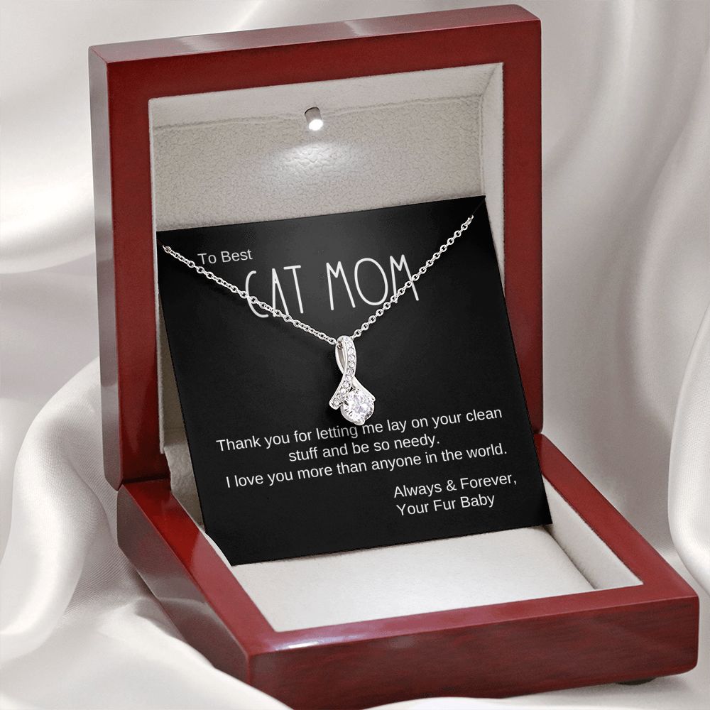 Cat Mom Gift, Alluring Beauty Pendant Necklace