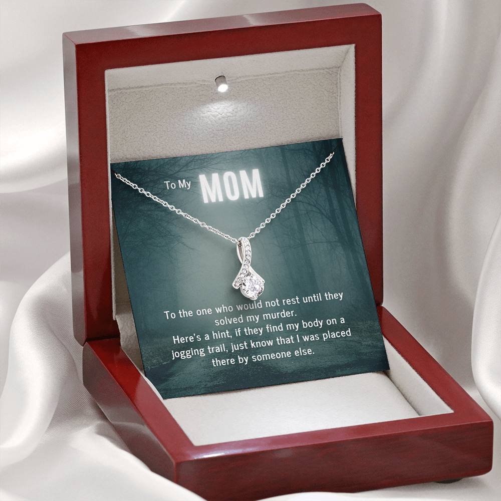 True Crime Junkie Gift for Mom, Pendant Necklace