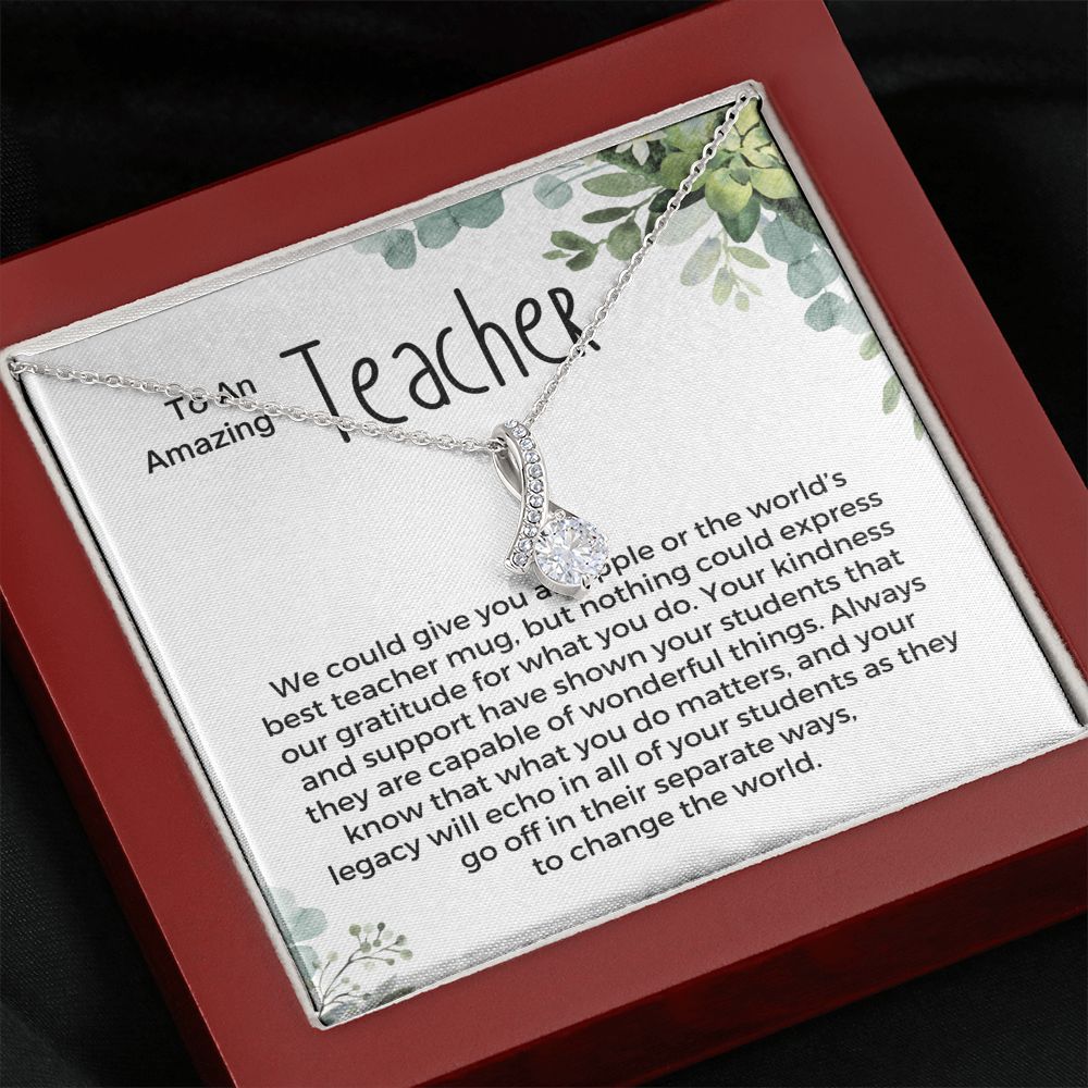 Teacher from Students Gift, Pendant Necklace
