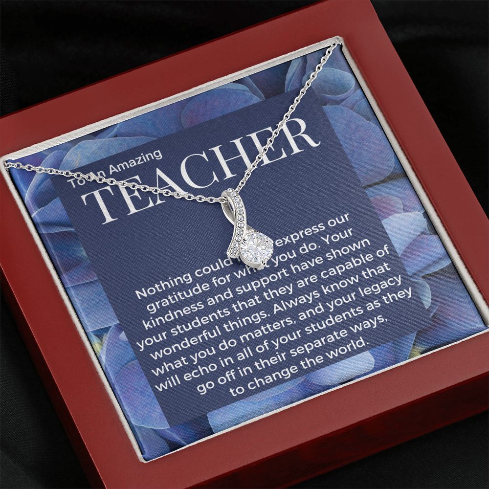 Teacher Gift From All Of Us, Pendant Necklace