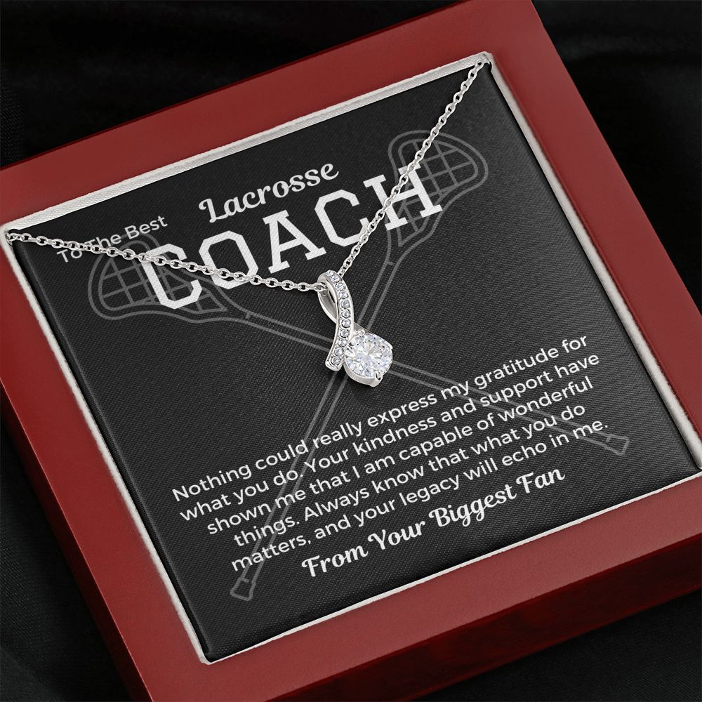 Lacrosse Coach Gift, Pendant Necklace