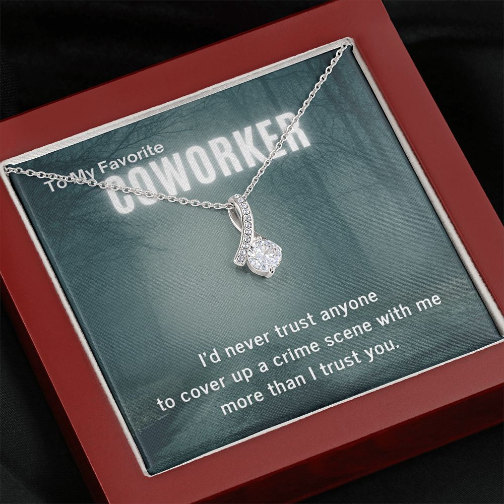 True Crime Junkie Gift for Coworker Pendant Necklace