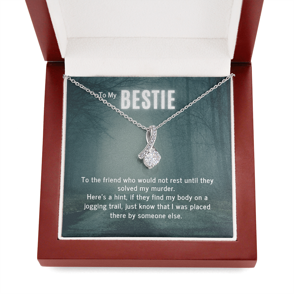 True Crime Junkie Gift for Bestie, Pendant Necklace