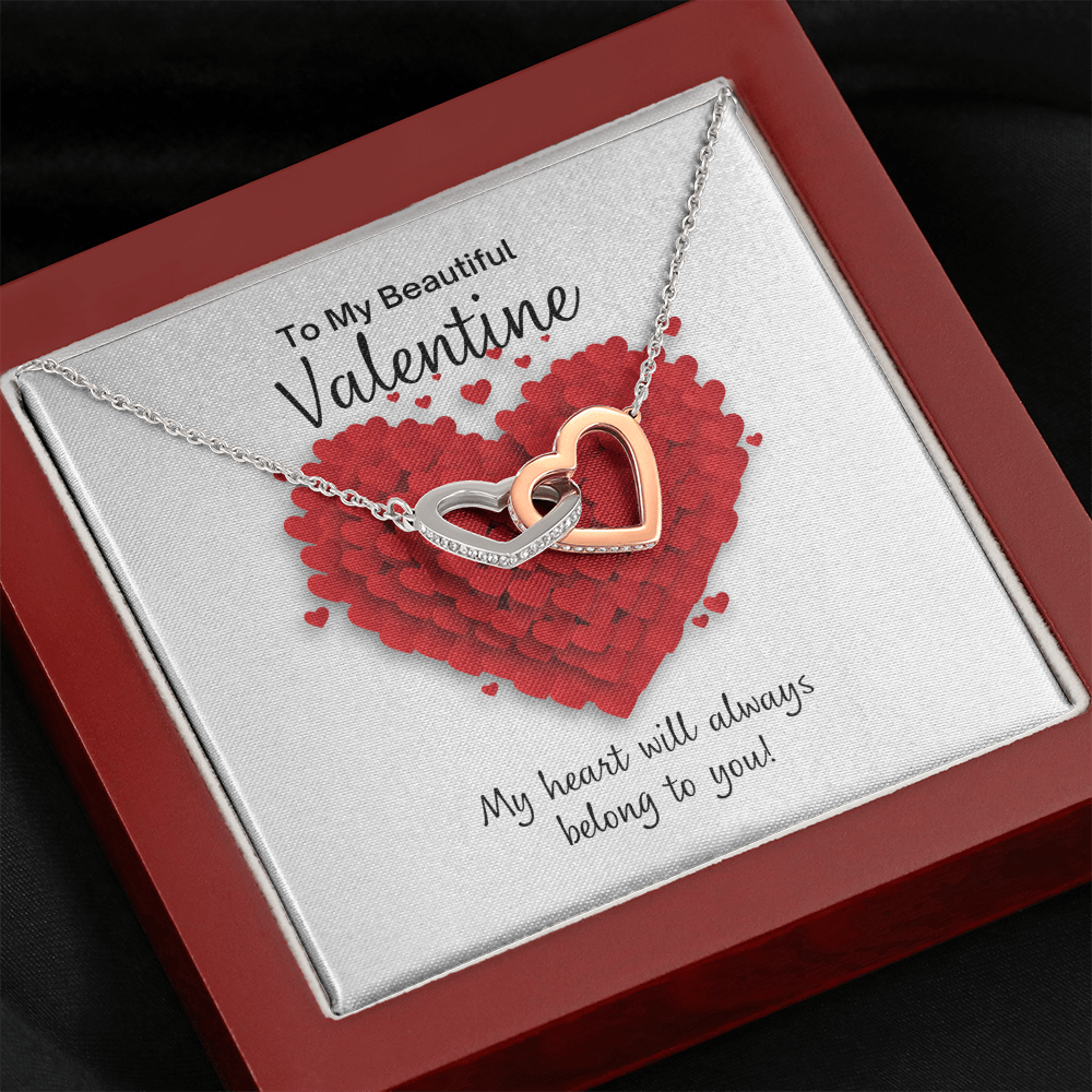 My Heart Will Always Belong To You, Interlocking Hearts Pendant Necklace