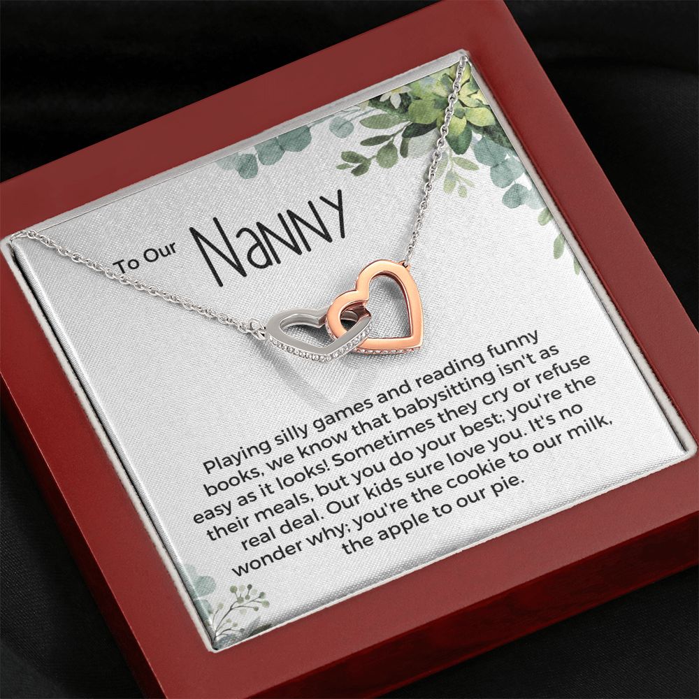 Nanny Thank You Gift, Interlocking Hearts