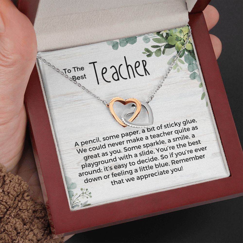 Best Teacher Gift, Interlocking Hearts