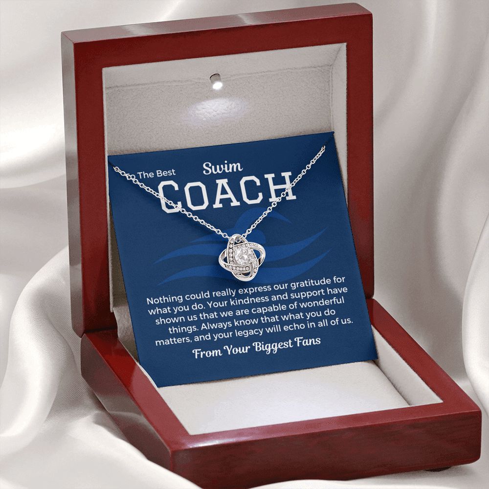 Swim Coach Gift From Team, Pendant Necklace