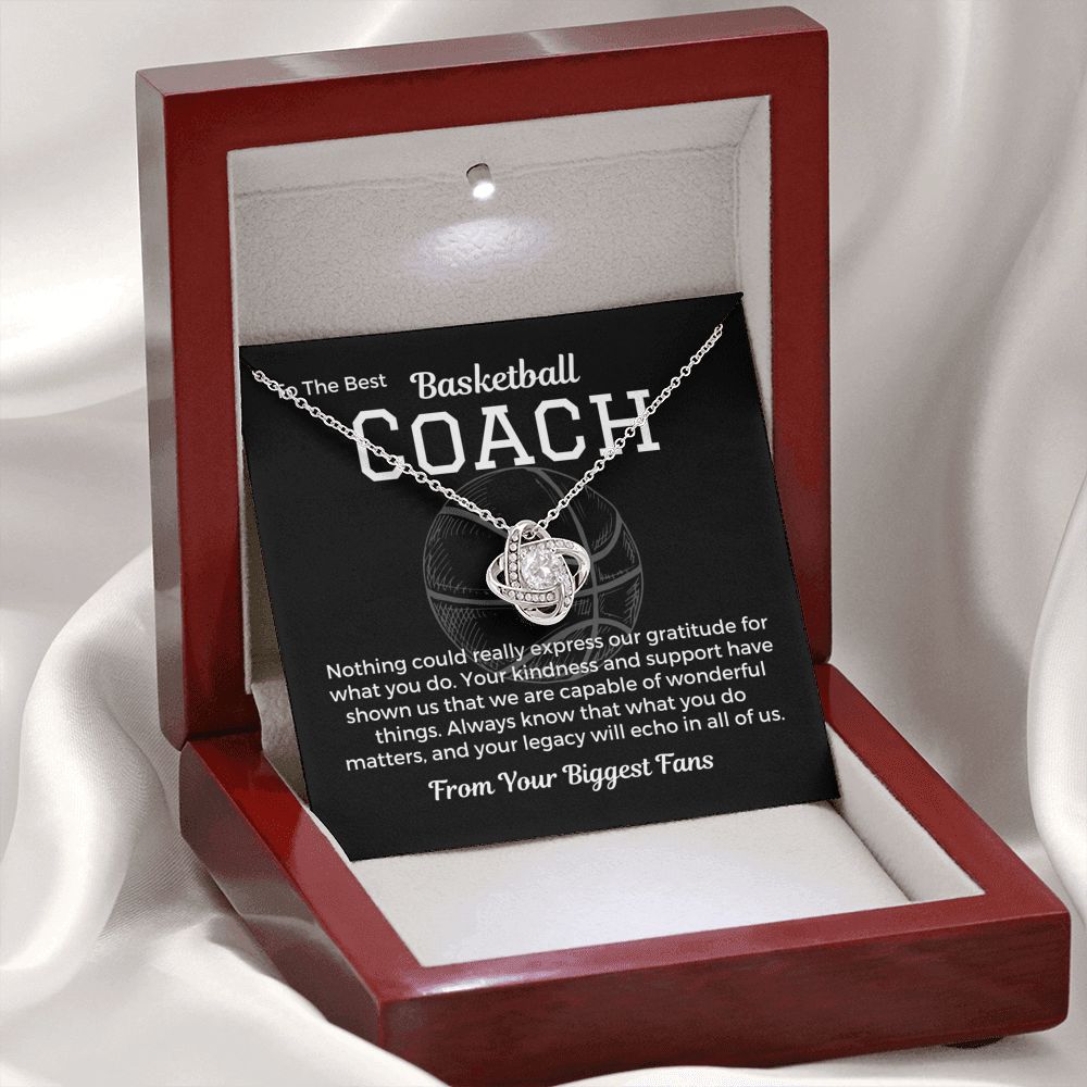 Basketball Coach Gift From Team, Pendant Necklace