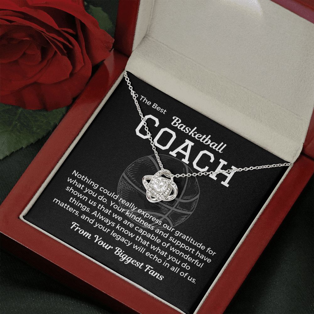 Basketball Coach Gift From Team, Pendant Necklace