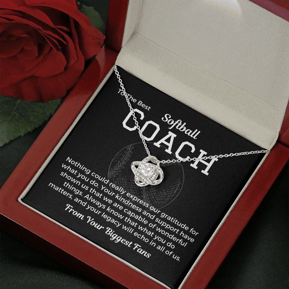 Softball Coach Gift From Team, Pendant Necklace