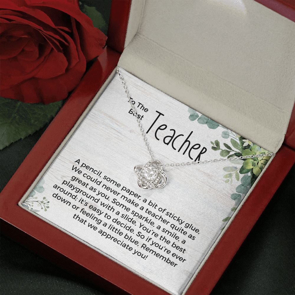 To The Best Teacher Gift, Pendant Necklace