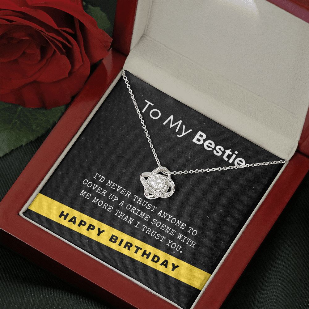Happy Birthday My True Crime Junkie Bestie Pendant Necklace Gift
