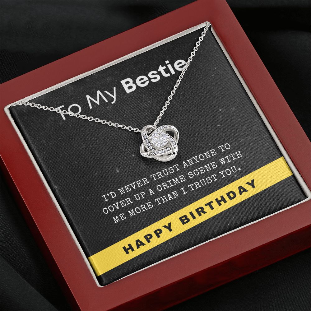 Happy Birthday My True Crime Junkie Bestie Pendant Necklace Gift