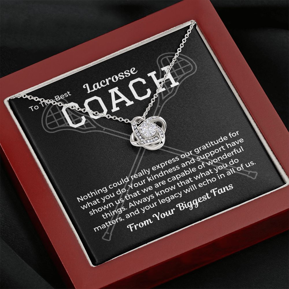 Lacrosse Coach Gift From Team, Pendant Necklace