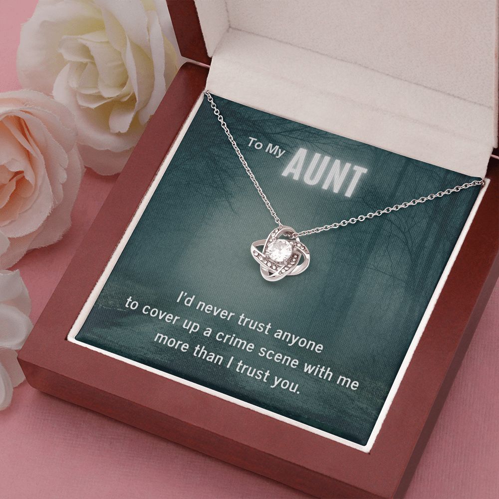 True Crime Junkie Gift for Aunt Pendant Necklace