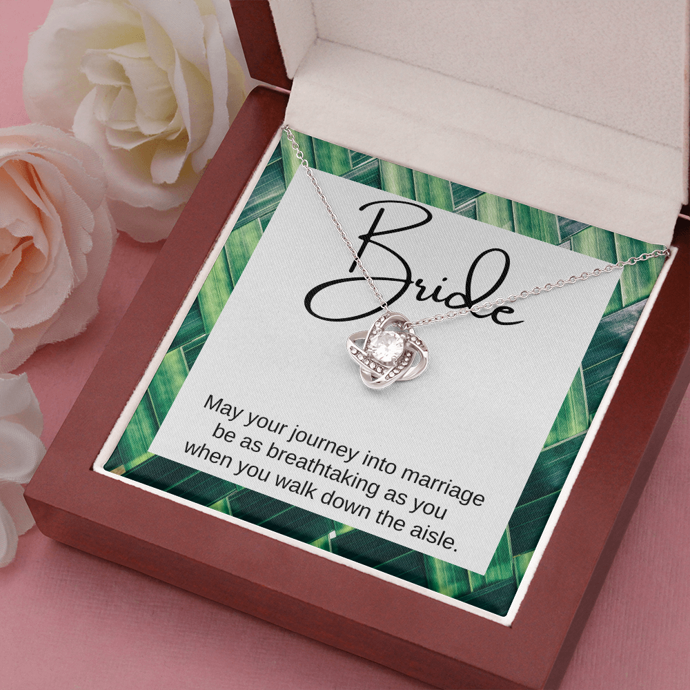 Bride Gift, Love Knot Pendant Necklace