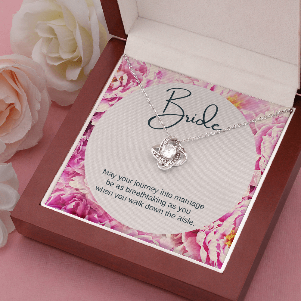 Bride Gift, Love Knot Pendant Necklace