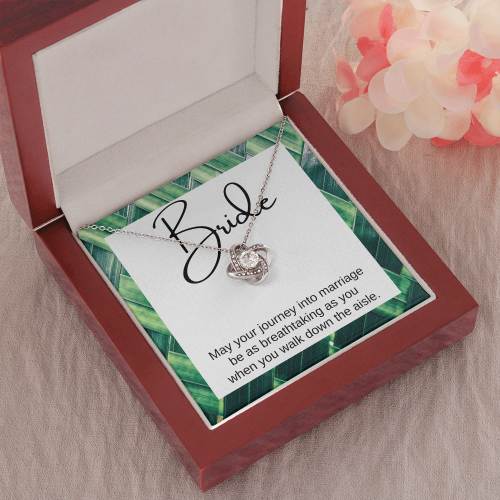 Bride Gift, Love Knot Pendant Necklace