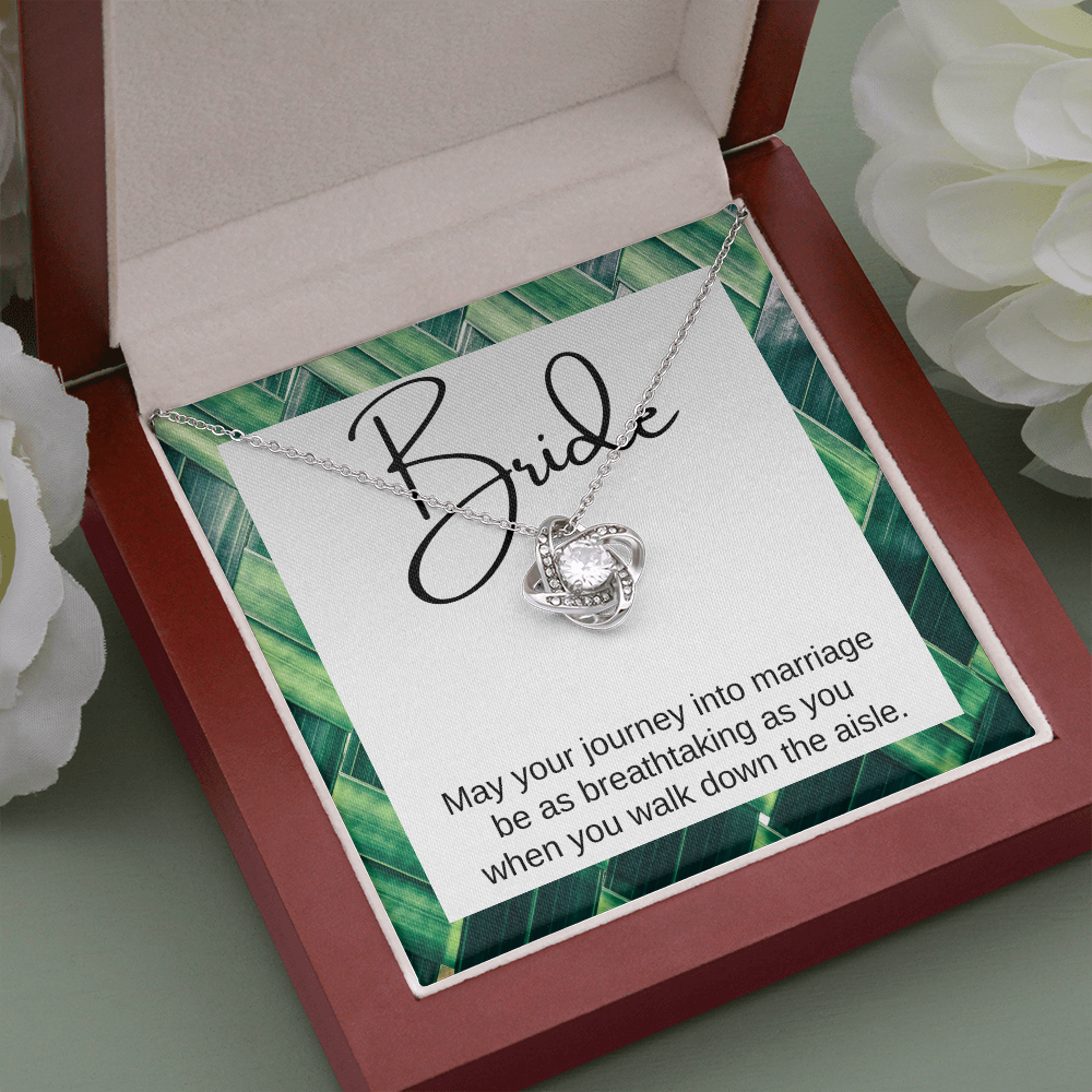 Bride Gift, Love Knot Pendant Necklace
