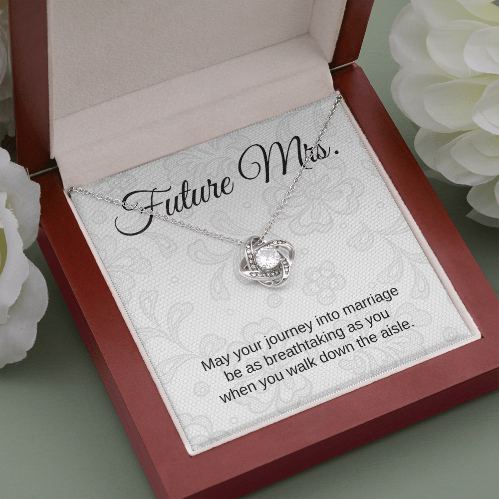 Future Mrs Bride Gift, Love Knot Pendant Necklace