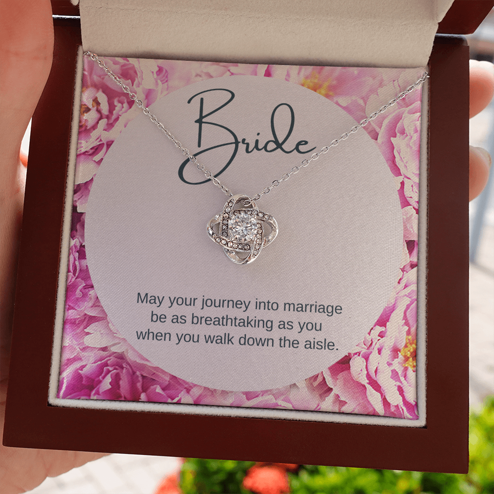 Bride Gift, Love Knot Pendant Necklace