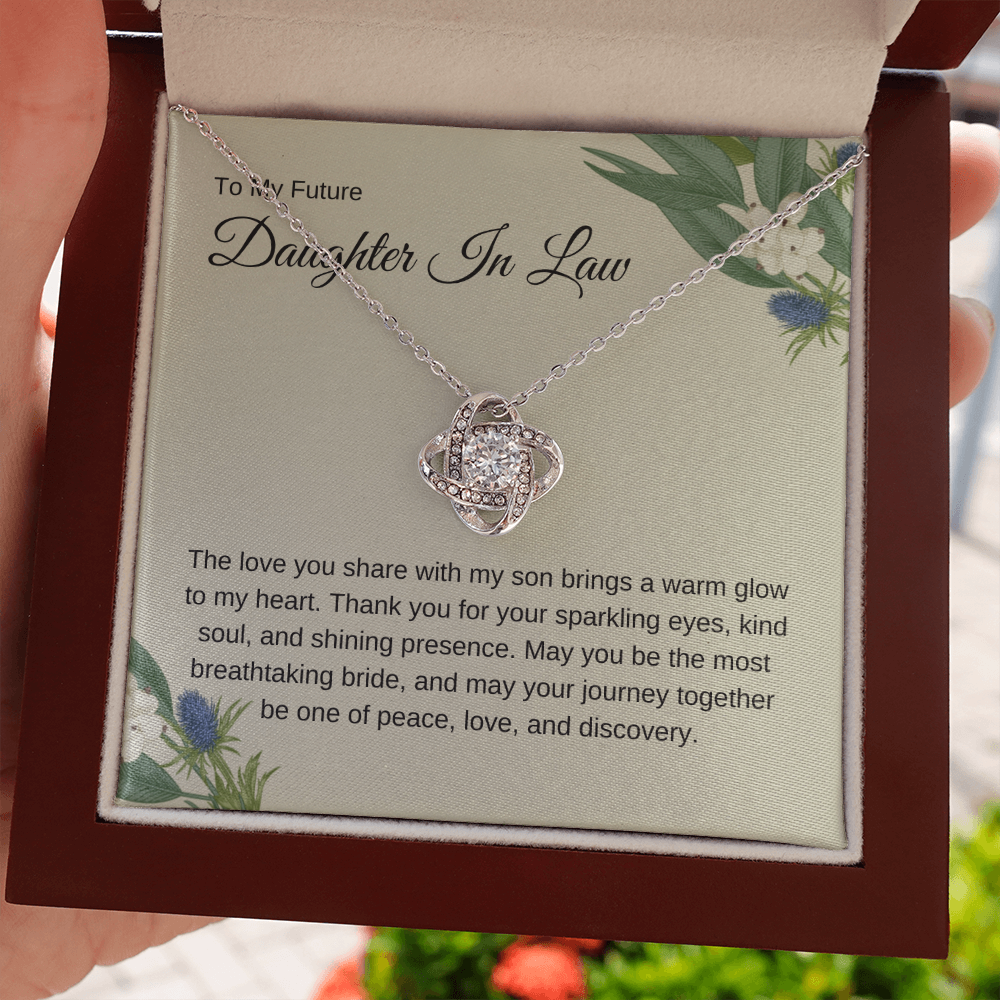 Future Daughter In Law Gift, Love Knot Pendant Necklace