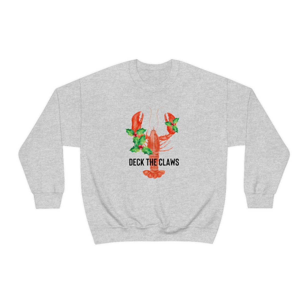 Deck The Claws Lobster Ugly Christmas Sweater Unisex Crewneck Sweatshirt