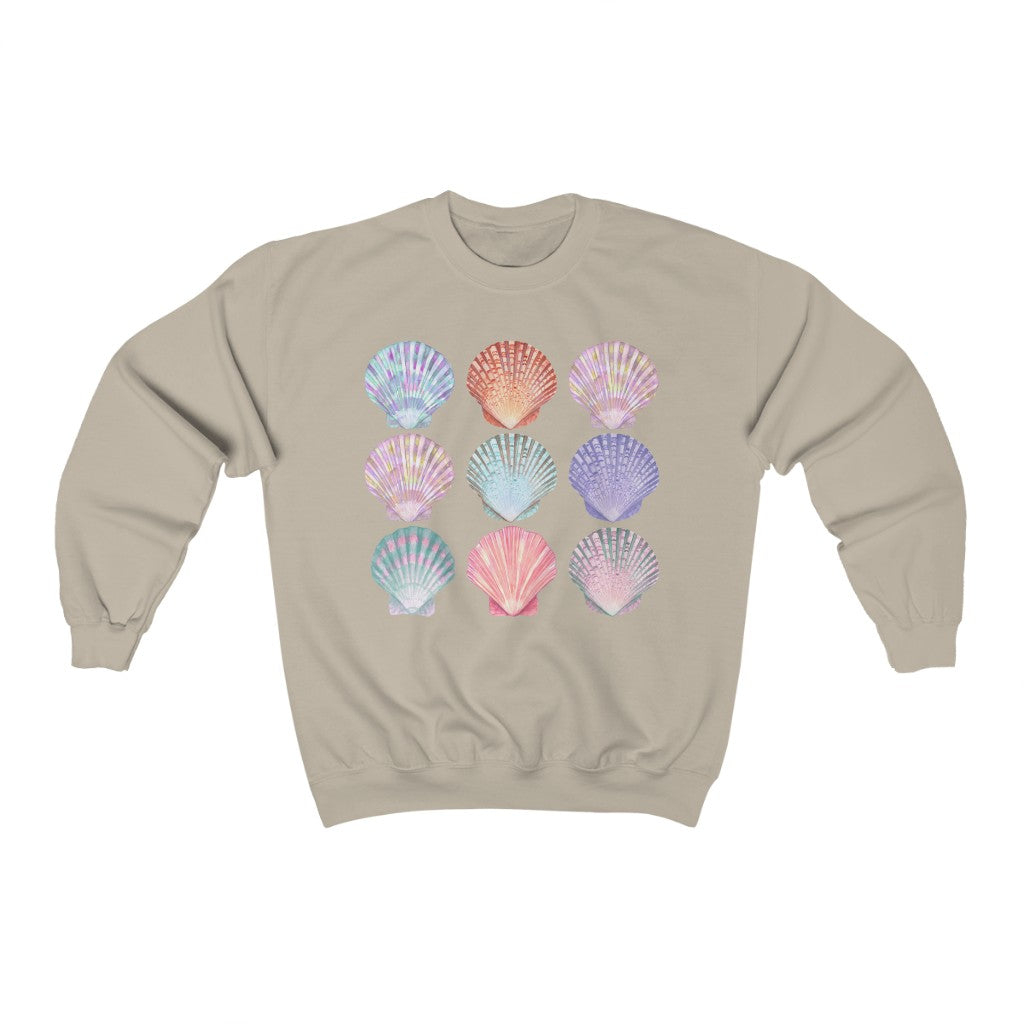Sea Shells Aesthetic Crewneck Sweatshirt, Crustaceancore Shelling Sweatshirt Gift for Women