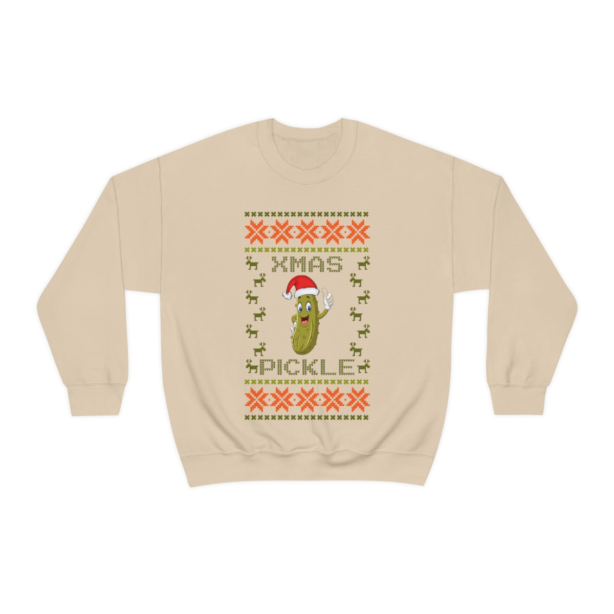 Pickle Ugly Christmas Sweater Crewneck Sweatshirt Unisex