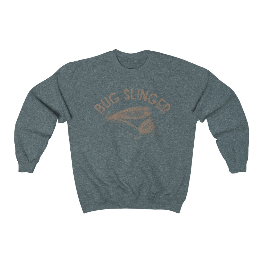 Bug Slinger Fly Fishing Unisex Crewneck Sweatshirt