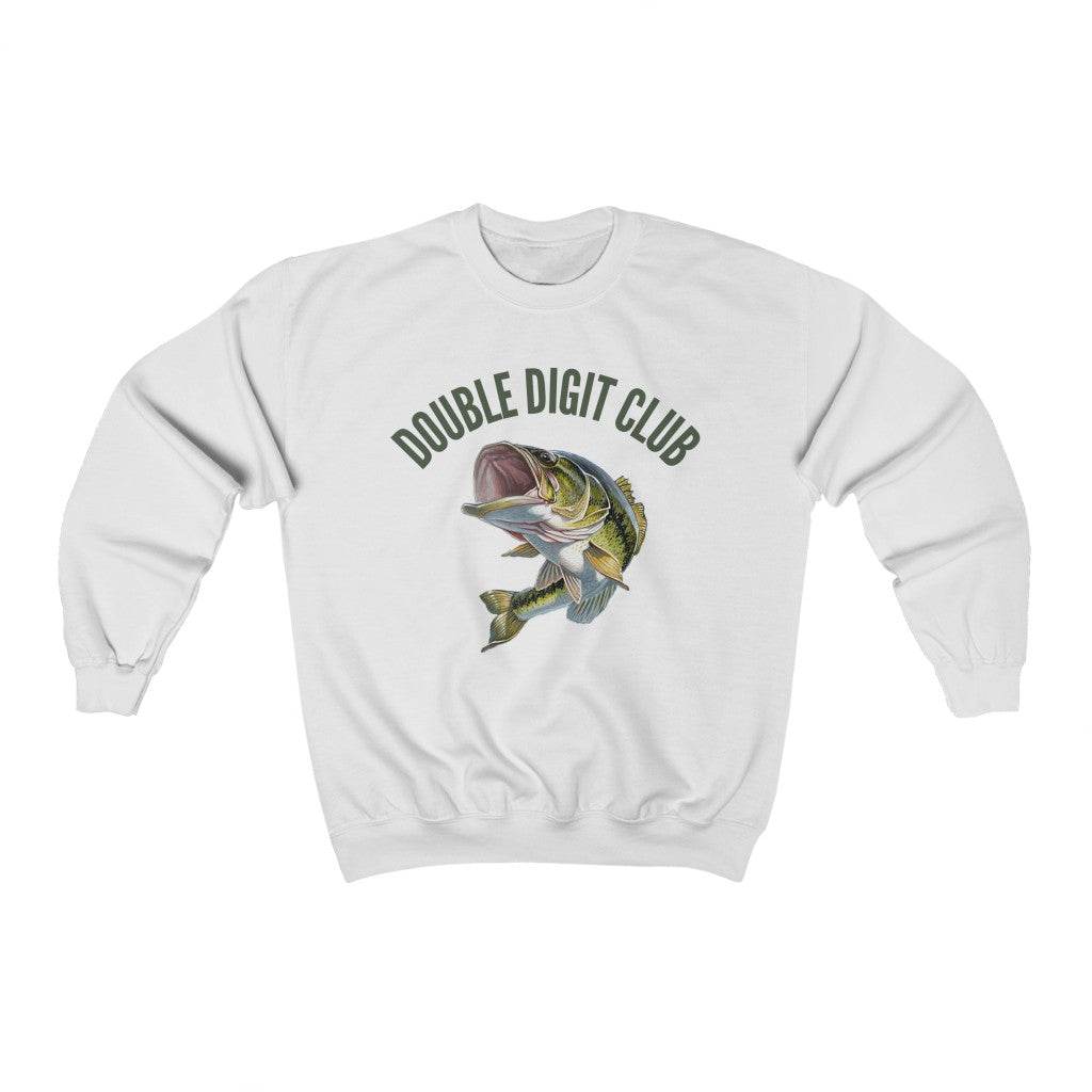 Double Digit Club, Bass Fishing Crewneck Sweatshirt for Him for Her