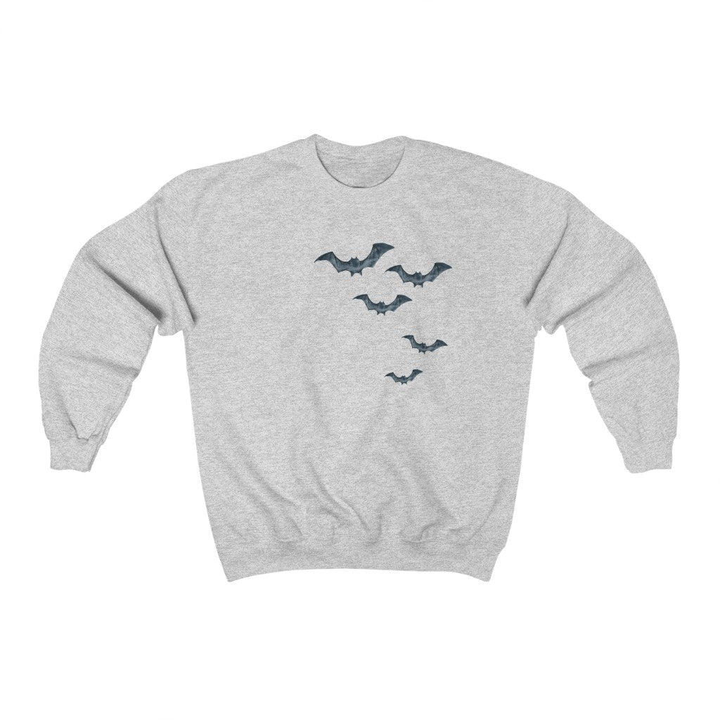 Bats In Flight Aesthetic Cottagecore Halloween Crewneck Sweatshirt
