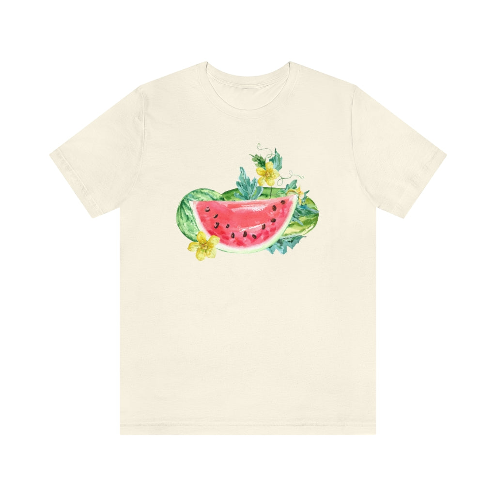 Watermelon Shirt, Watercolor Fruit Cottagecore, Unisex Jersey Short Sleeve Tee