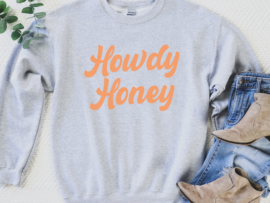 Howdy Honey Retro Crewneck Sweatshirt